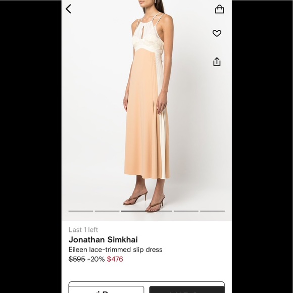 Jonathan Simkhai Eileen lace-trimmed slip dress - Picture 4 of 5